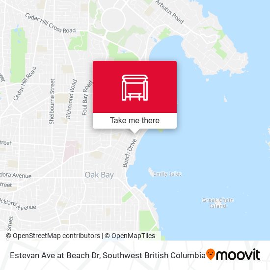 Estevan Ave at Beach Dr map