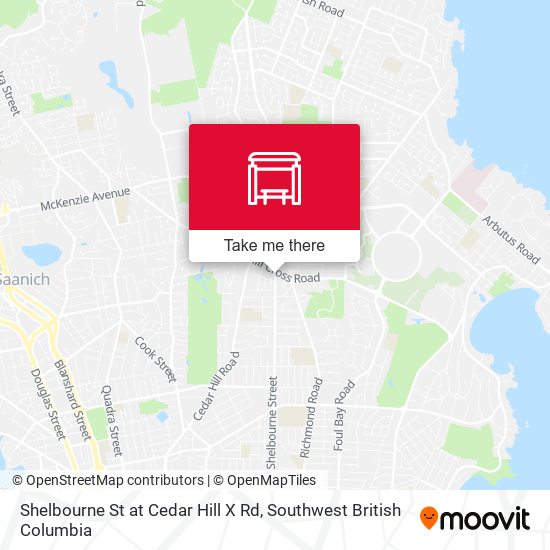 Shelbourne St at Cedar Hill X Rd map