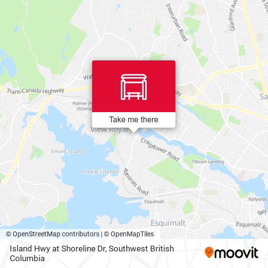 Island Hwy at Shoreline Dr map