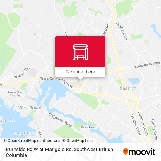 Burnside Rd W at Marigold Rd map