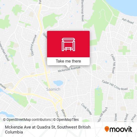Mckenzie Ave at Quadra St map