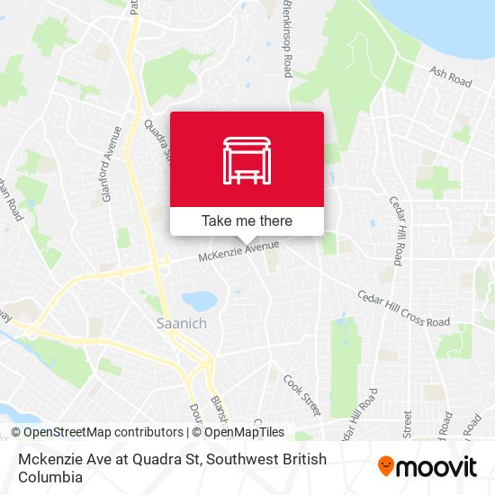 Mckenzie Ave at Quadra St map