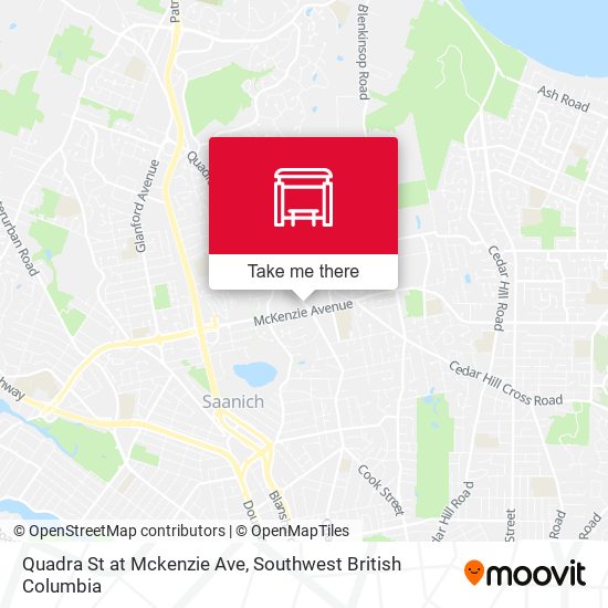 Quadra St at Mckenzie Ave map