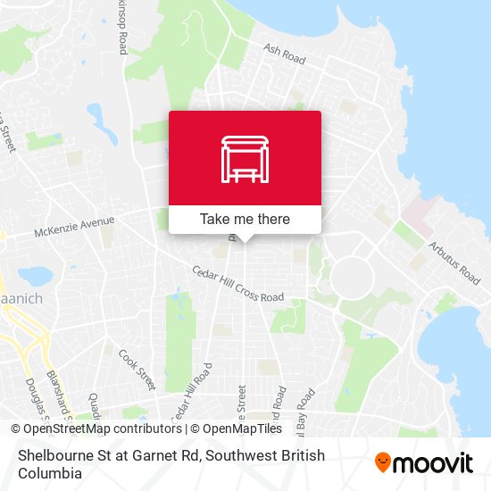 Shelbourne St at Garnet Rd map