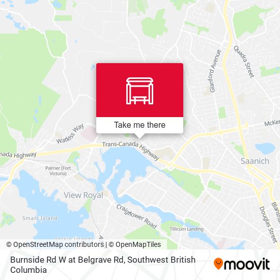 Burnside Rd W at Belgrave Rd map