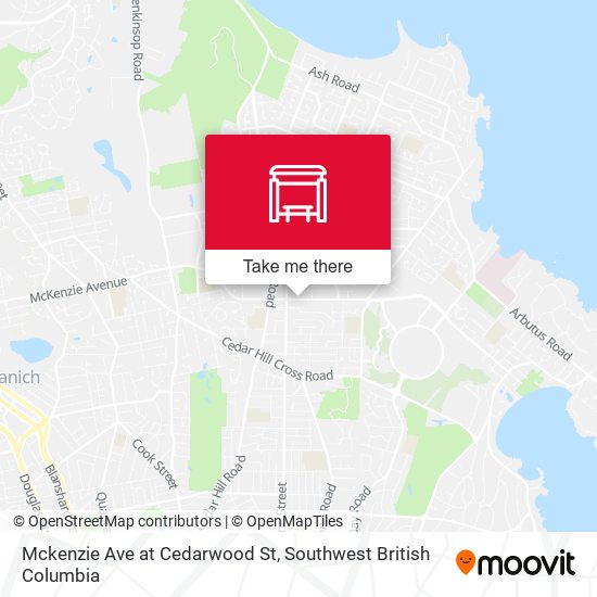 Mckenzie Ave at Cedarwood St map