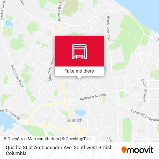 Quadra St at Ambassador Ave map