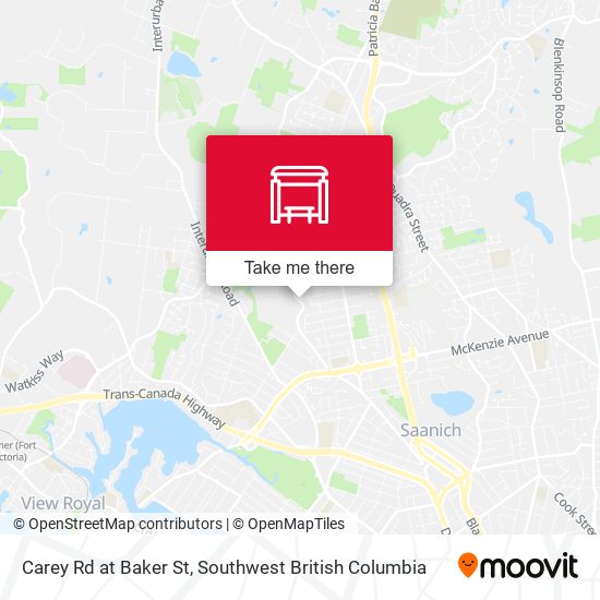 Carey Rd at Baker St map