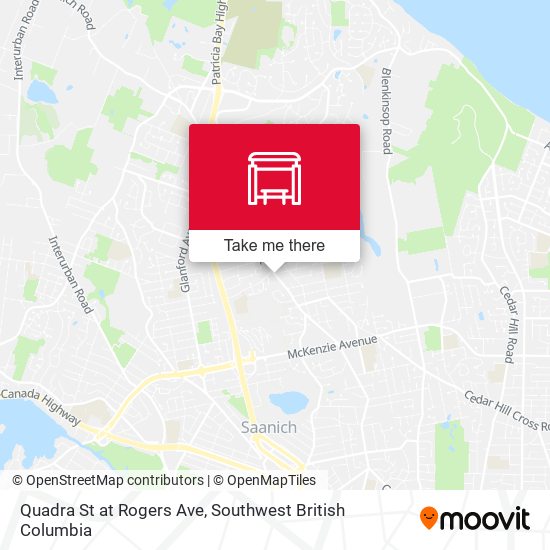 Quadra St at Rogers Ave map