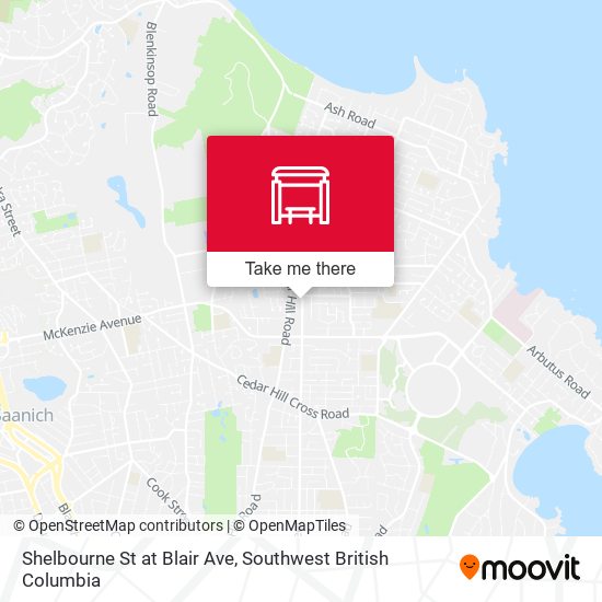 Shelbourne St at Blair Ave map