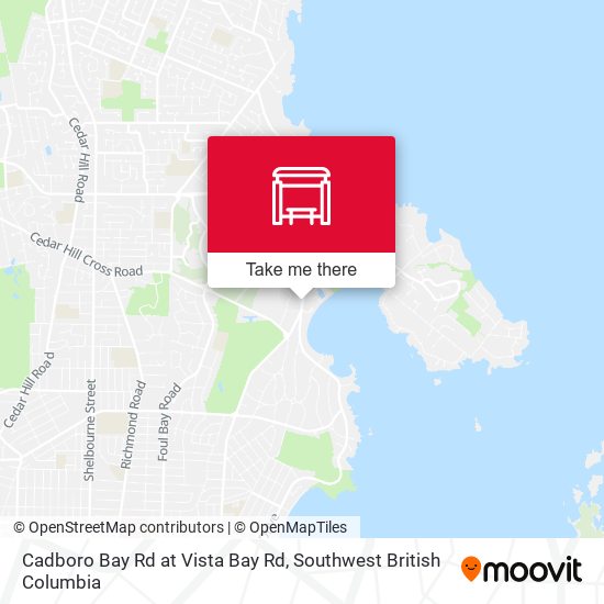 Cadboro Bay Rd at Vista Bay Rd map