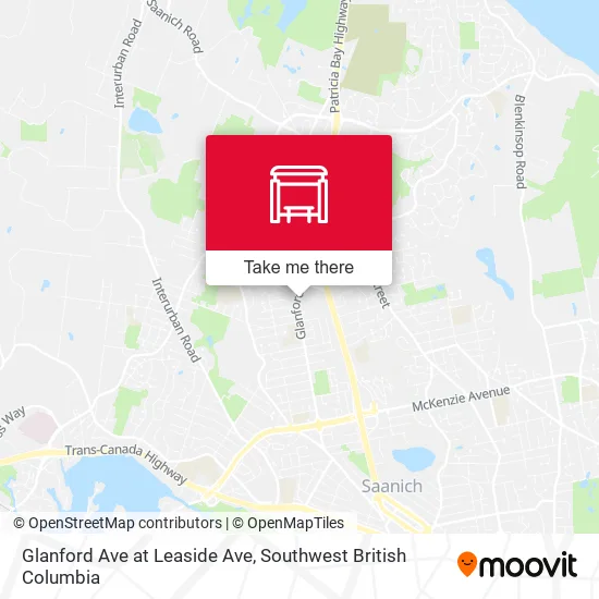 Glanford Ave at Leaside Ave map