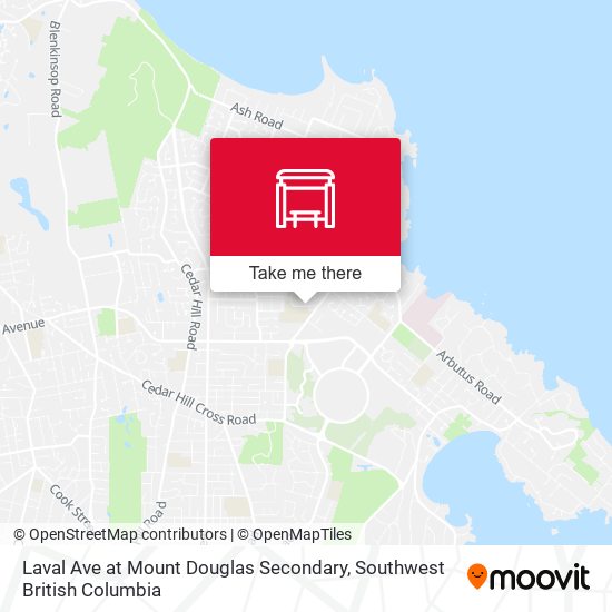 Laval Ave at Mount Douglas Secondary map