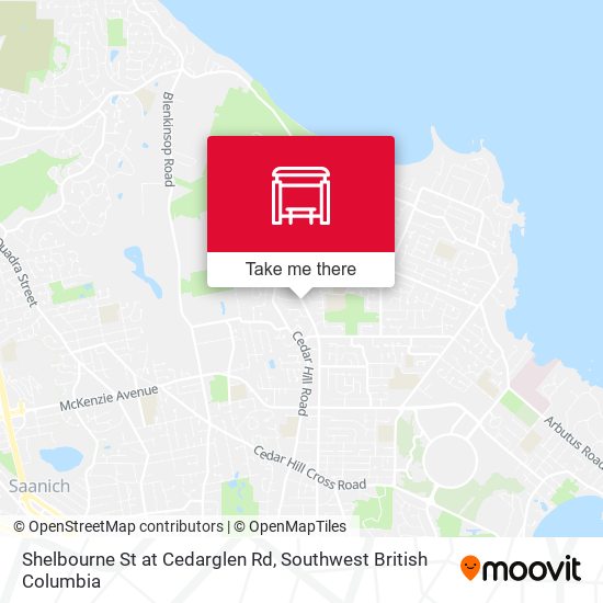 Shelbourne St at Cedarglen Rd map