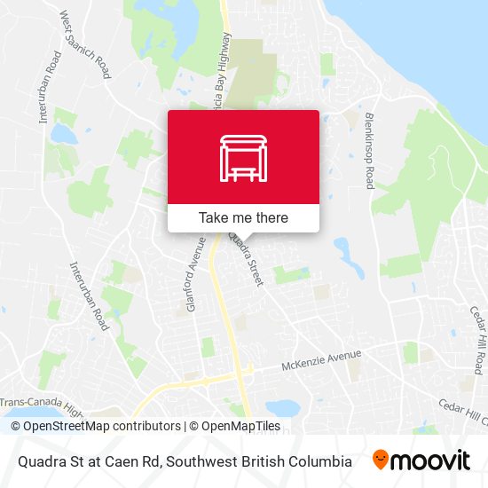Quadra St at Caen Rd map