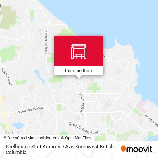 Shelbourne St at Arbordale Ave map