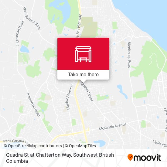 Quadra St at Chatterton Way map