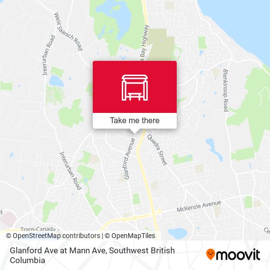 Glanford Ave at Mann Ave map