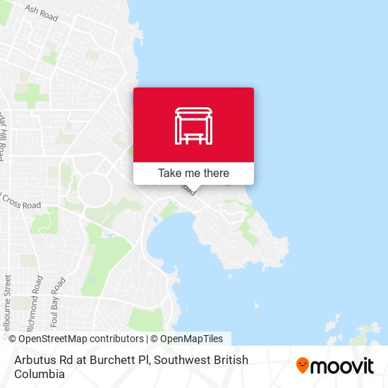 Arbutus Rd at Burchett Pl map
