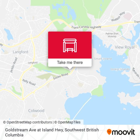 Goldstream Ave at Island Hwy map