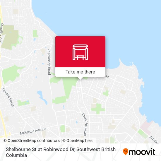 Shelbourne St at Robinwood Dr map