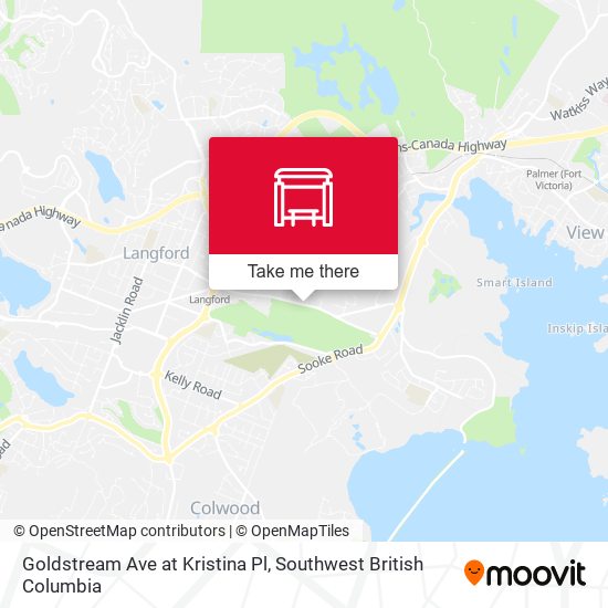 Goldstream Ave at Kristina Pl map