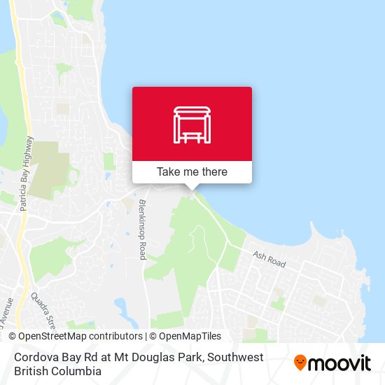 Cordova Bay Rd at Mt Douglas Park map