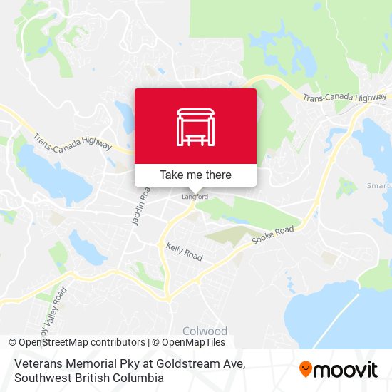 Veterans Memorial Pky at Goldstream Ave map