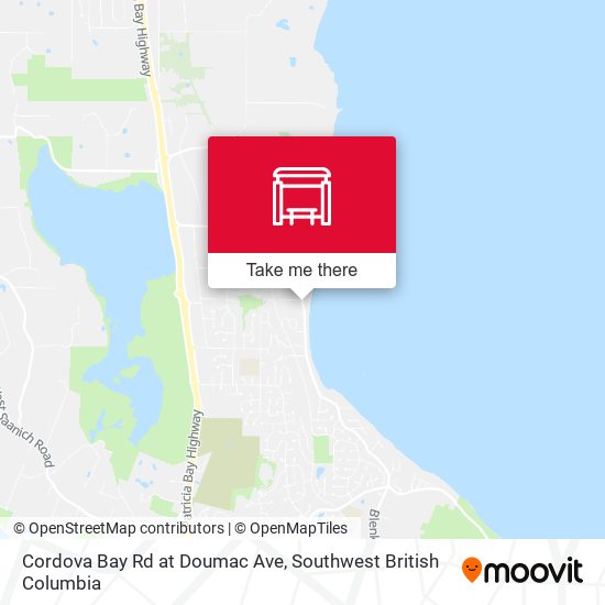 Cordova Bay Rd at Doumac Ave map