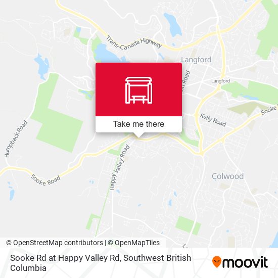 Sooke Rd at Happy Valley Rd map