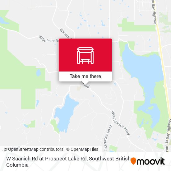 W Saanich Rd at Prospect Lake Rd map