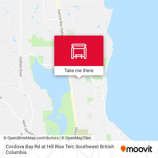 Cordova Bay Rd at Hill Rise Terr map