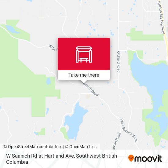 W Saanich Rd at Hartland Ave plan