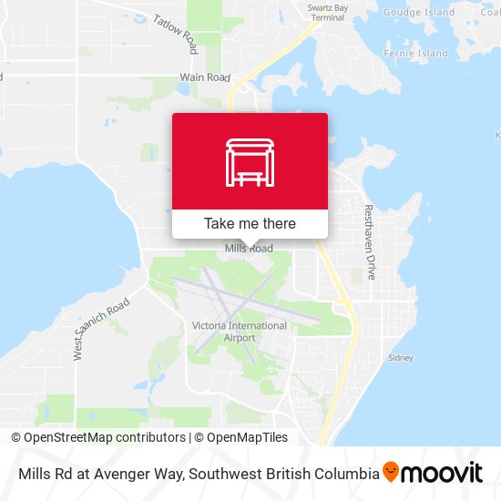 Mills Rd at Avenger Way map