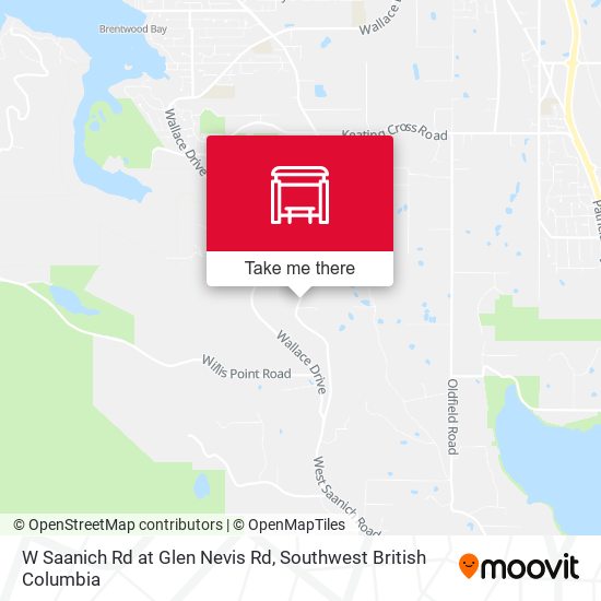 W Saanich Rd at Glen Nevis Rd map