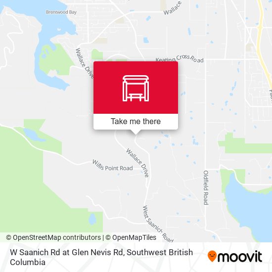 W Saanich Rd at Glen Nevis Rd map