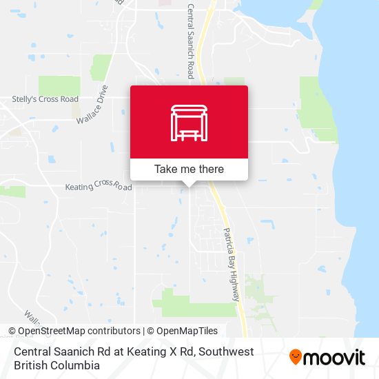Central Saanich Rd at Keating X Rd map