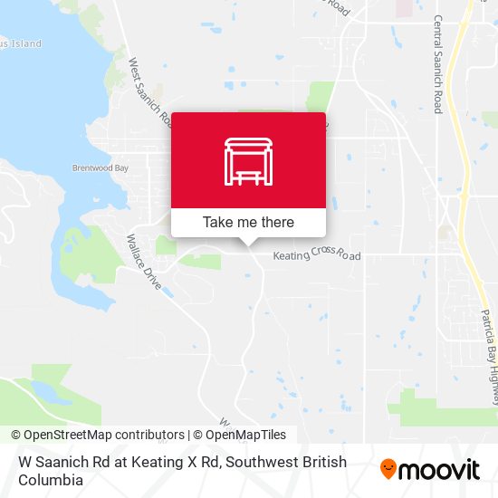 W Saanich Rd at Keating X Rd map