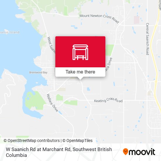 W Saanich Rd at Marchant Rd map