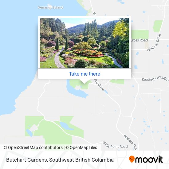 Butchart Gardens map