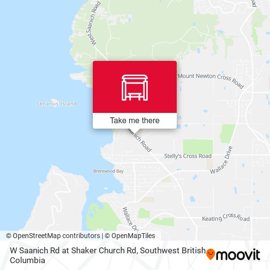 W Saanich Rd at Shaker Church Rd map