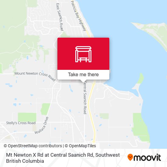 Mt Newton X Rd at Central Saanich Rd map