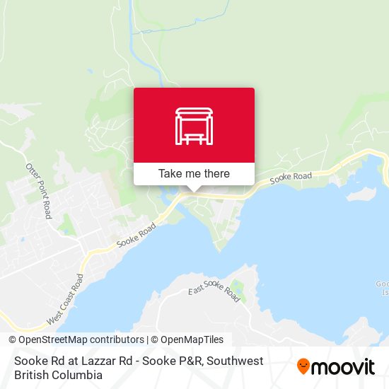 Sooke Rd at Lazzar Rd - Sooke P&R map