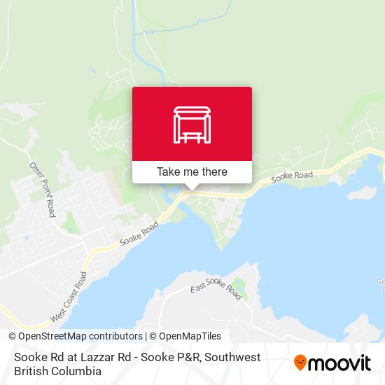 Sooke Rd at Lazzar Rd - Sooke P&R map