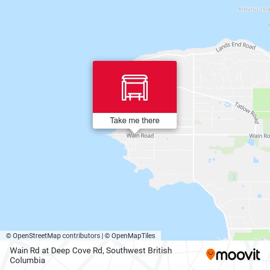 Wain Rd at Deep Cove Rd map