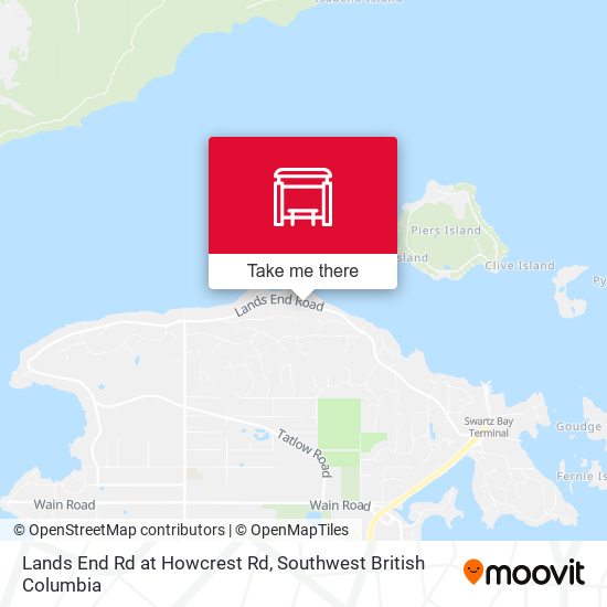 Lands End Rd at Howcrest Rd map