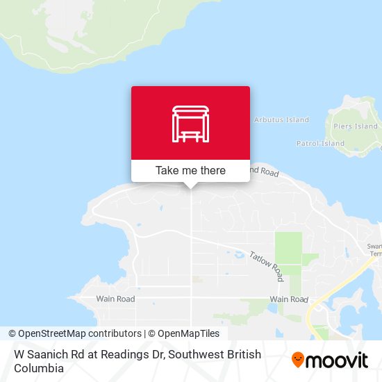 W Saanich Rd at Readings Dr map