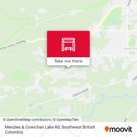 Menzies & Cowichan Lake Rd map