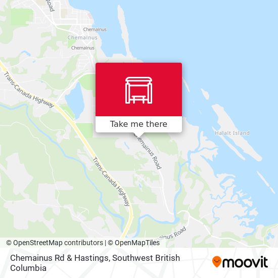 Chemainus Rd & Hastings map