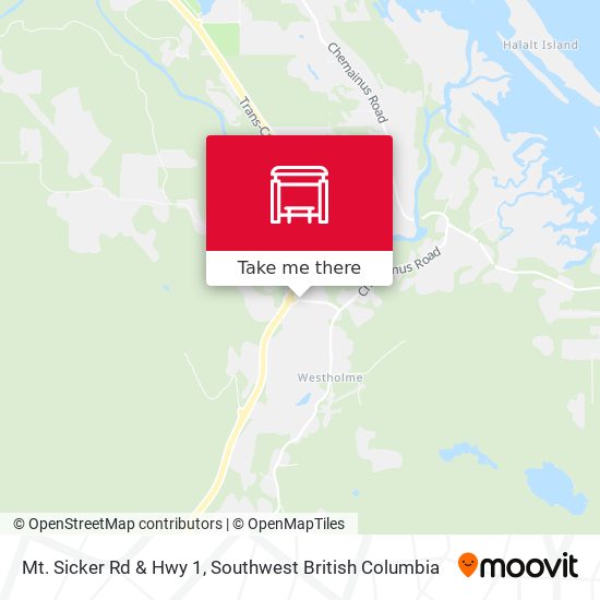 Mt. Sicker Rd & Hwy 1 map